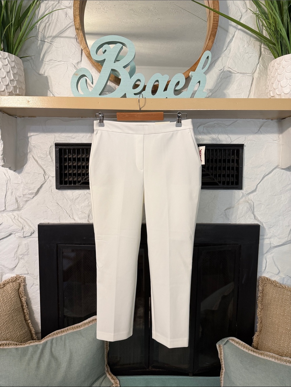 Rachel Zoe Ivory Cropped Ankle Pants
